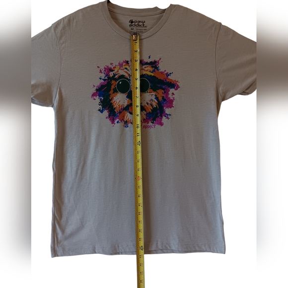 Paw Addict men's gray cool dog short-sleeve t-shirt size M - Picture 5 of 8